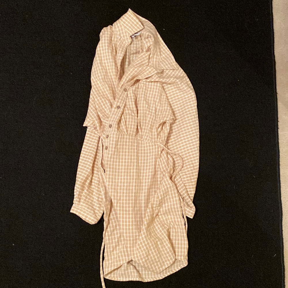 Tan plaid shero dress